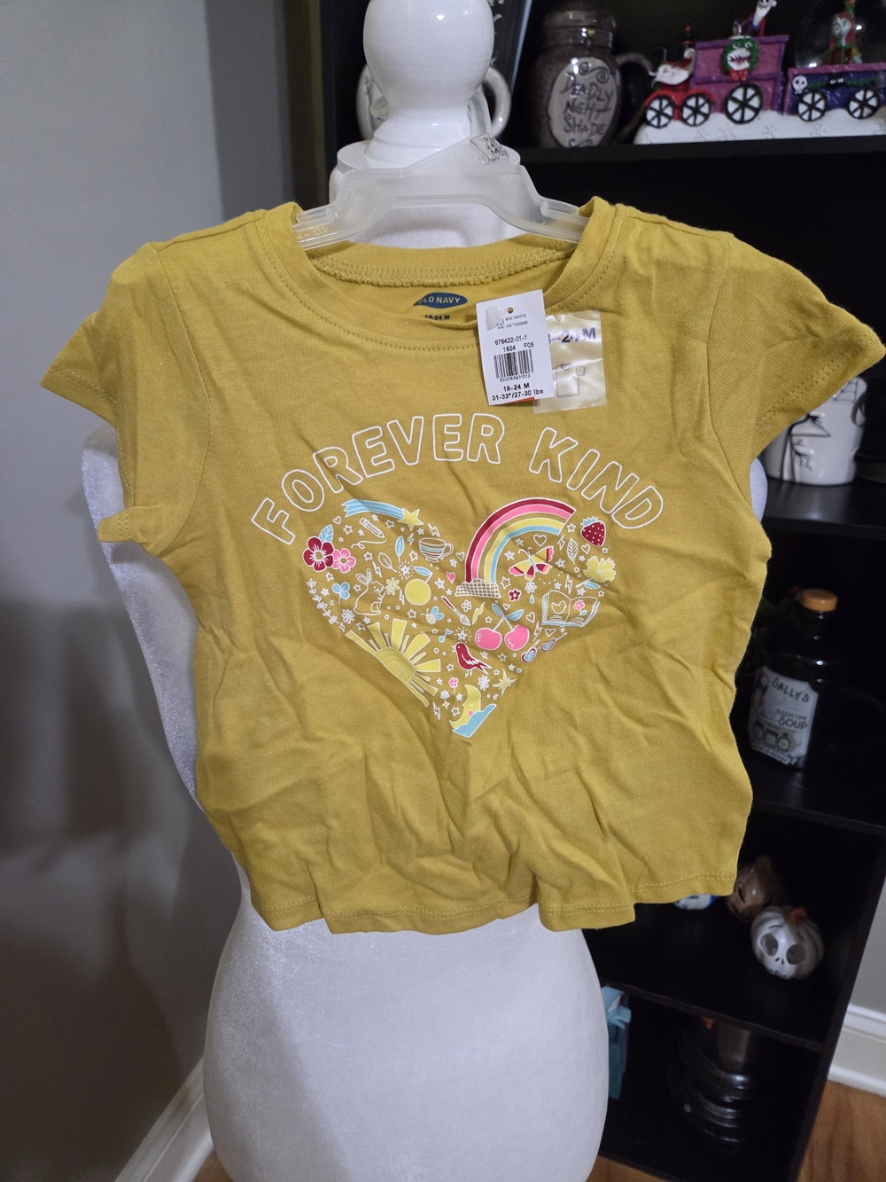 Old Navy Yellow 'Forever Kind' Heart Graphic Tee